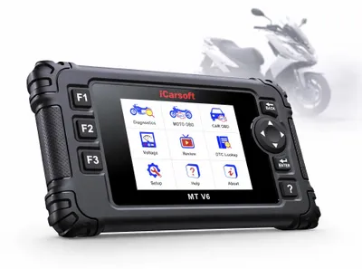 Produktbild von iCarsoft OBD2 Diagnosegerät Scanner MT V6 kompatibel mit PEUGEOT Motor Roller inkl. Adapter & e Updates