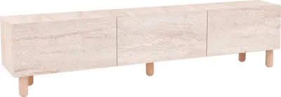 Image de Skye Decor, Alvin - Travertine, meuble TV, travertin, panneaux de particules 100 % mélaminés, 180 x 42 x 31,4 cm