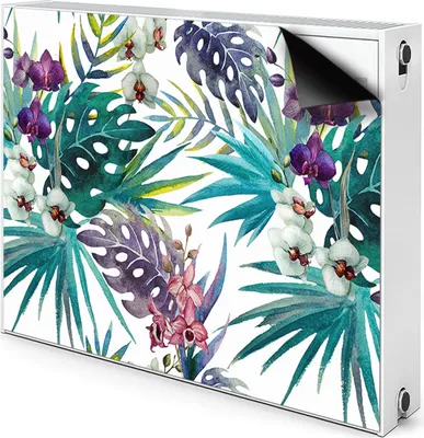 Produktbild von Magnet Heizkörper Heizkörper-Abdeckung Heizkörperabdeckung 90x60 cm  - Tropisch, Blätter