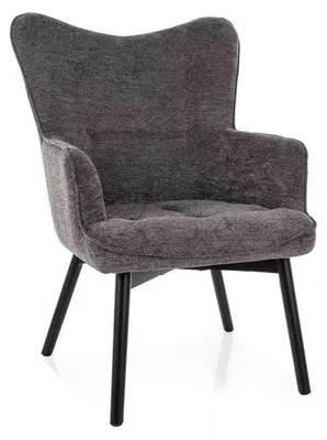 Image de Fauteuil en tissu - Gamme Carmen - Gris