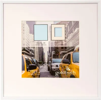 Immagine prodotto di Goldbuch cornice in plastica Puro 30x30 cm bianca con passepartout 18x18 cm