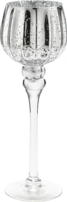 Produktbild von Windlicht - Silbergrau - Transparent - Glas - Ø 12 cm
