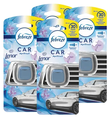 Produktbild von Febreze Car Lufterfrischer Lenor Aprilfrisch - Autoduft (4er Pack)