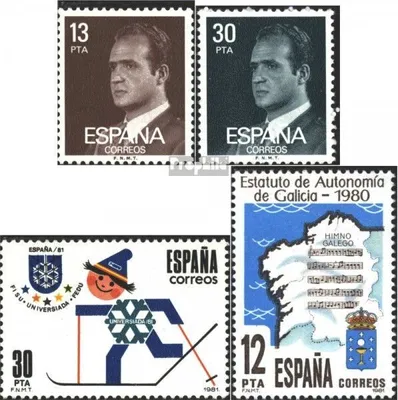 Produktbild von Briefmarken Spanien 1981 Mi 2489x-2490x,2491,2492 (kompl.Ausg.) postfrisch Sondermarken