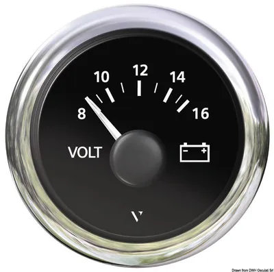 Image de Voltmètre, noir, 8/16 V, 1 pièce
