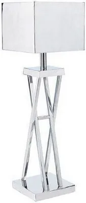 Produktbild von Casa Padrino Designer Tischleuchte Silber 16,5 x 12,5 x H. 52 cm - Moderne Metall Schreibtischleuchte - Luxus Kollektion