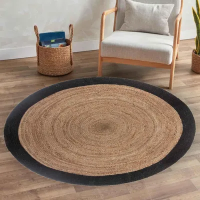 Produktbild von Jute Teppich Tamani Schwarz Natur