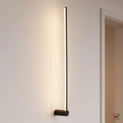 Obrázek produktu pro LED nástěnné svítidlo Hliník V: 105 cm Černé podlouhlé neutrální bílé světlo 4000 K 550 lm Moderní, Obrázek vytvořený pomocí AI