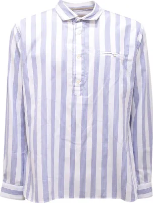 Productafbeelding van 9828AQ herenoverhemd TINTORIA MATTEI, slim fit, wit met blauwe strepen