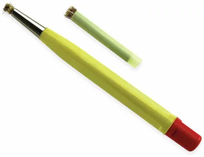Produktbild von Rostradierer-Stift mit Ersatzbürste, Messing, 120 mm