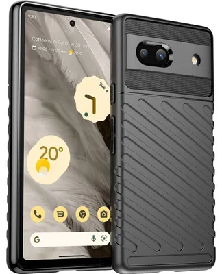 Produktbild von Mobigear Groove Schutzhülle für Google Pixel 7a – Flexible TPU-Hülle, Schwarz