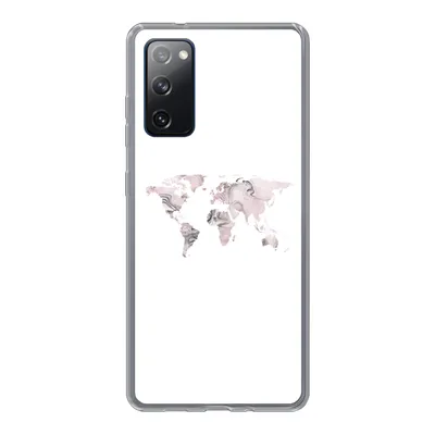 Produktbild von MuchoWow® Handyhülle Schutzhülle Hülle für Samsung Galaxy S20 FE Weltkarte - Marmor - Grau Silikon Softcase Handy Hülle - Abdeckung
