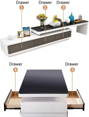 Produktbild von Designer Moderner Sideboard Schwarz-weiße Kommode TV-Ständen Luxus