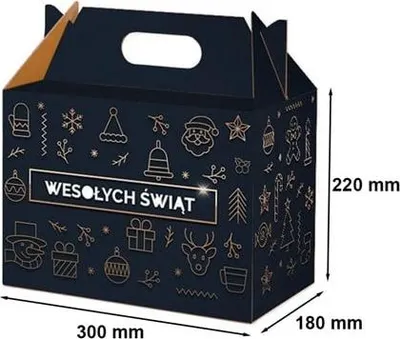 Zdjęcie produktu dla Pudełko Składane Świąteczne Na Prezent F217 300x180x220mm PS121 Z-1