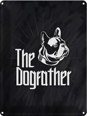 Produktbild von vianmo Blechschild 40x30 cm Hund Dog The Dogfather Tier Haustier