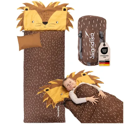 Produktbild von Skandika Kinderschlafsack Soti | Camping Schlafsack für Kinder bis 150 cm, buntes Design, mit Baumwolle, maschinenwaschbar | Kinderschlafsäcke, Decken
