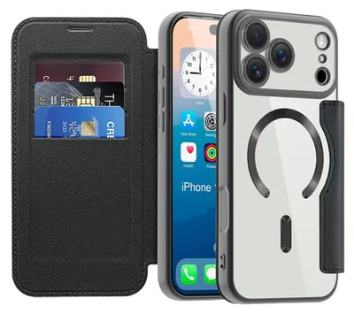 Obrázok produktu pre Techsuit - SmartMag Book Case ochranný obal na iPhone 17 Pro Max – čierny