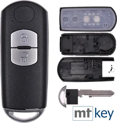 Produktbild von Auto Smartkey Funk Schlüssel Gehäuse 2 Tasten kompatibel mit Mazda 2 3 6 CX-3 CX-5 MX-5
