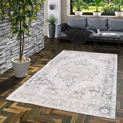 Produktbild von Vintage Designerteppich Finesse Orient Creme Keshan, Größe:140x200 cm