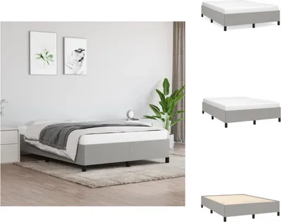 Produktbild von vidaXL Bettgestell Hellgrau 140x200 cm Stoff -  Betten & Bettgestelle