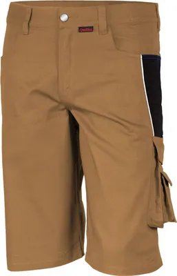 Produktbild von Qualitex kurze Arbeitshose - strapazierfähige PROfessionals Shorts aus faserverstätktem Gewebe - in Farbe: khaki/schwarz - Herren: 44 - Damen: 38