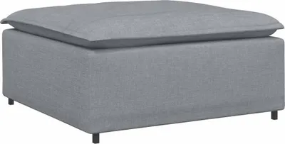 Produktbild von vidaXL Modulares Sofa-Fußhocker-Modul Hellgrau 100 x 100 x 48 cm