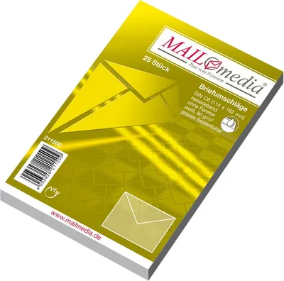 Produktbild von 100 (4x 25) Briefumschläge Din C6 weiss mit Seidenfutter