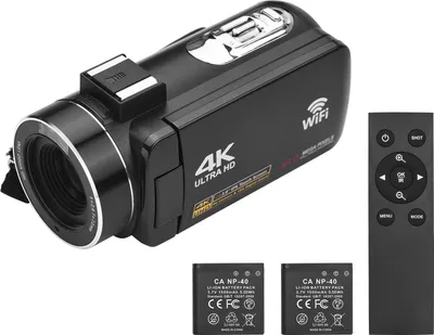 Produktbild von 4K-Digitalvideokamera, WLAN-Camcorder, DV-Recorder, 56 MP, 18-facher Digitalzoom, 3,0-Zoll-IPS-Touchscreen, unterstuetzt Gesichtserkennung, IR-Nachtsicht, Anti-Shake, mit 2 Batterien + Fernbedienung + Tragetasche