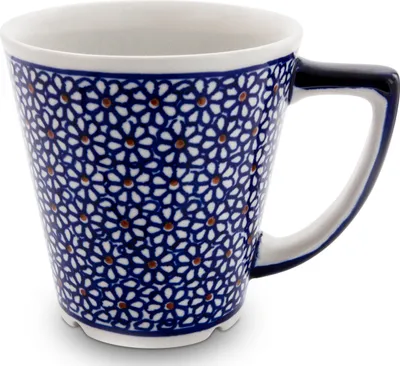 Produktbild von Original Bunzlauer Keramik 350 ml konischer Becher Teebecher Kaffeebecher Teetasse Ø 10,2 cm, H 8,6 cm Design 120