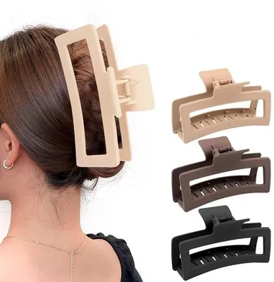 Produktbild von Haarclips-Set, 3-teilig, hochwertig, verschiedene Farben, für dickes Haar