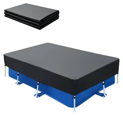 Productafbeelding van Afdekzeil zwembad - Rechthoekig - 225 x 150 x 30 cm - PE-weefsel - Zwart
