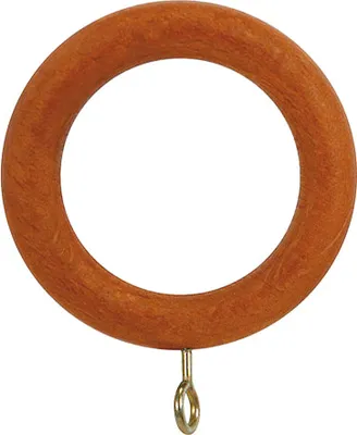 Image de Anneau en bois lisse avec boucle, 40 x 60 mm, teck