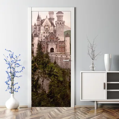 Produktbild von Dekorative Türaufkleber selbstklebend Türtapete Türfolie Wandfolie Vintage-Wolken 70 x 200 cm