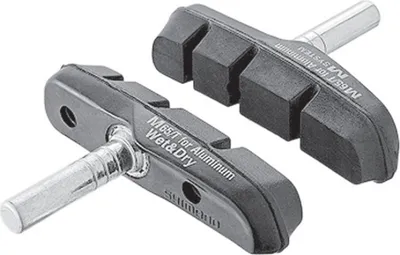 Image de SHIMANO M65T Cantileverbremsschuhe für BRM560/561/290/MC32/31/30/15/12/11, schwarz/silber (1 Paar)