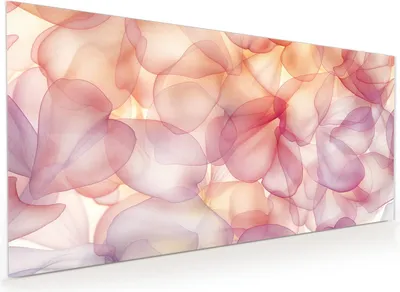 Produktbild von Küchenrückwand Spritzschutz Glas mit Motiv Zarte Blütenblätter 40 x 40 cm
