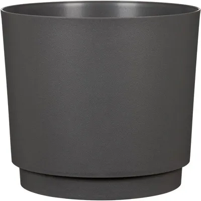 Image de Cache-pot Rond Garden ID Plano, Ø 25 cm, 7 L, H 22 cm, Anthracite