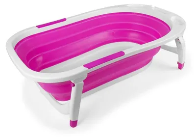 Image de Baignoire pliante pour bébé, couleur rose