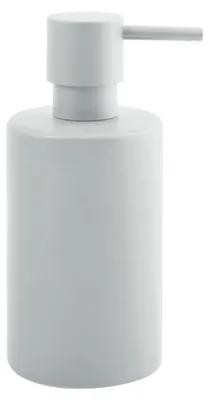 Immagine prodotto di Distributore di sapone Spirella "Tube" | con pompa in acciaio inox | distributore di sapone liquido | porcellana | 300ml | resistente e robusto | bianco opaco