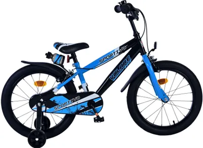 Produktbild von Volare Sportivo Kinderfahrrad für Jungen - 18 Zoll in Blau Schwarz mit Zweihandbremsen