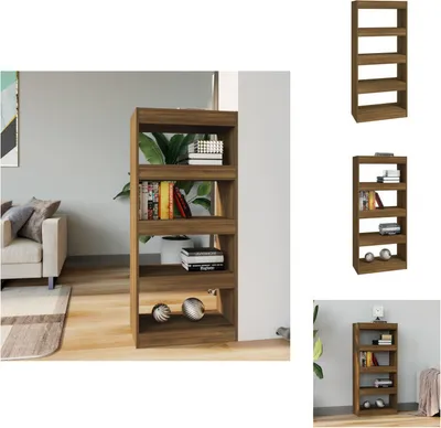 Produktbild von vidaXL Bücherregal/Raumteiler Braun Eichen-Optik Holzwerkstoff -  Bücherregale & Bücherschränke