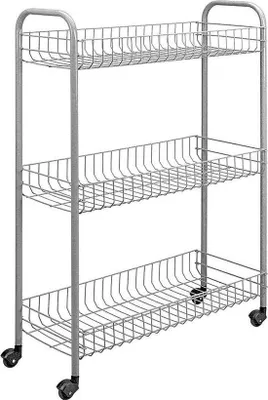 Produktbild von Metaltex Badkamer-/keukentrolley Slim 84x56cm Staal Zilver