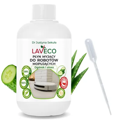 Zdjęcie produktu dla Naturalny płyn myjący do robotów mopujących - ogórek i aloes - 0,5 l