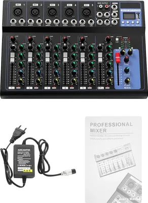 Obrázek produktu pro Audio mixér, 7 kanálů, 6 integrovaných hudebních stylů, černý