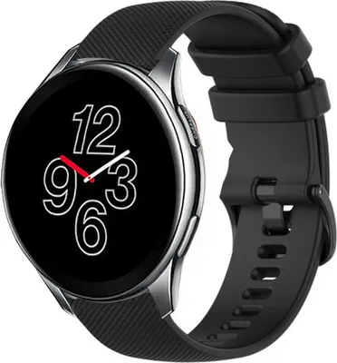 Produktbild von Strap-it OnePlus Watch Luxus-Silikonarmband (Schwarz)