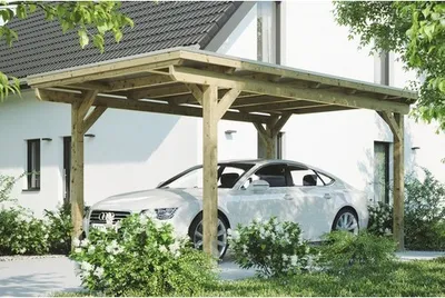 Obrázek produktu pro Přístřešek na auto Konsta 304 x 500 cm přírodní vč. alu plechu