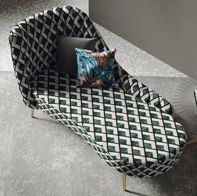 Produktbild von Textil Chaise Lounge Liege Polster Liegen Sofa Relax Chaiselounge Club Möbel Neu
