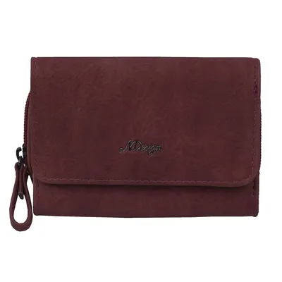Produktbild von Geldbörse Damen Portemonnaie Portmonee Geldtasche Organizer Vegan Dunkelrot Bordeaux