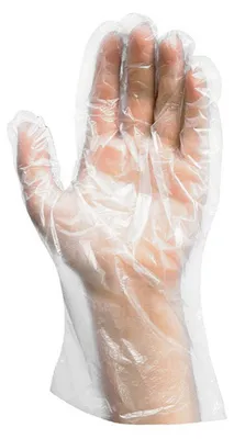 Produktbild von 500x Einweghandschuhe aus HDPE im Spenderkarton Größe L