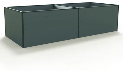Produktbild von GFP Aluminium Hochbeet KINGSIZE DANIELA - 297 x 119 x 77 cm - Anthrazit, Stecksystem, langlebig
