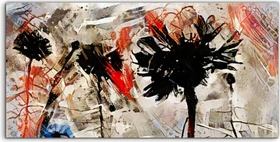 Produktbild von Coloray Acrylbild 140x70  Wandbild Acrylbilder Foto Blumenabstraktion modernen Kunst